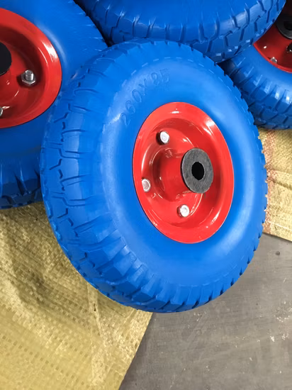 Carretilla con ruedas Tgum, ruedas sólidas de espuma de PU para trabajo pesado